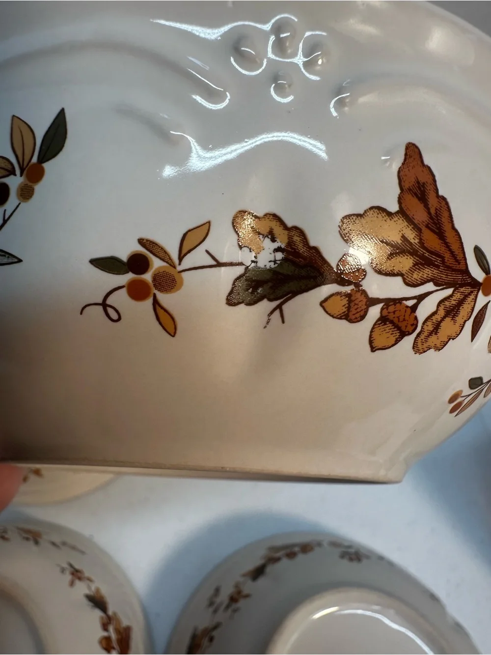 Pfaltzgraff Autumn Berry Set of 4 Soup Cereal Bowls Stoneware Fall Thanksgiving